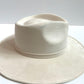 Imperfect Vegan Suede Hat - Rancher - White