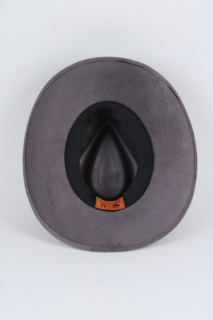 Amarillo Vegan Suede Cowboy Rancher Hat- Charcoal Grey