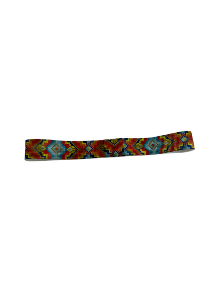 Boho Stretch Hat Band - Sunset Turquoise