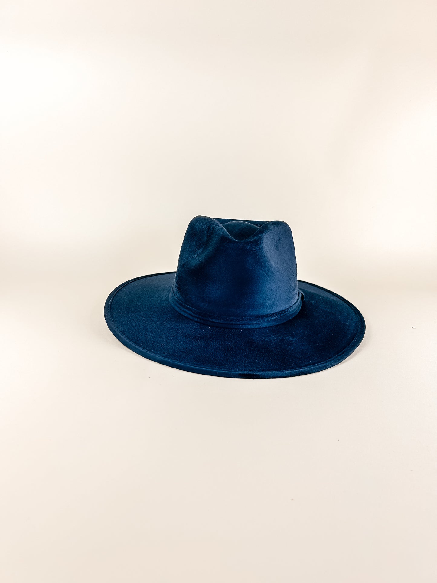 Vegan Suede Rancher Hat - Navy