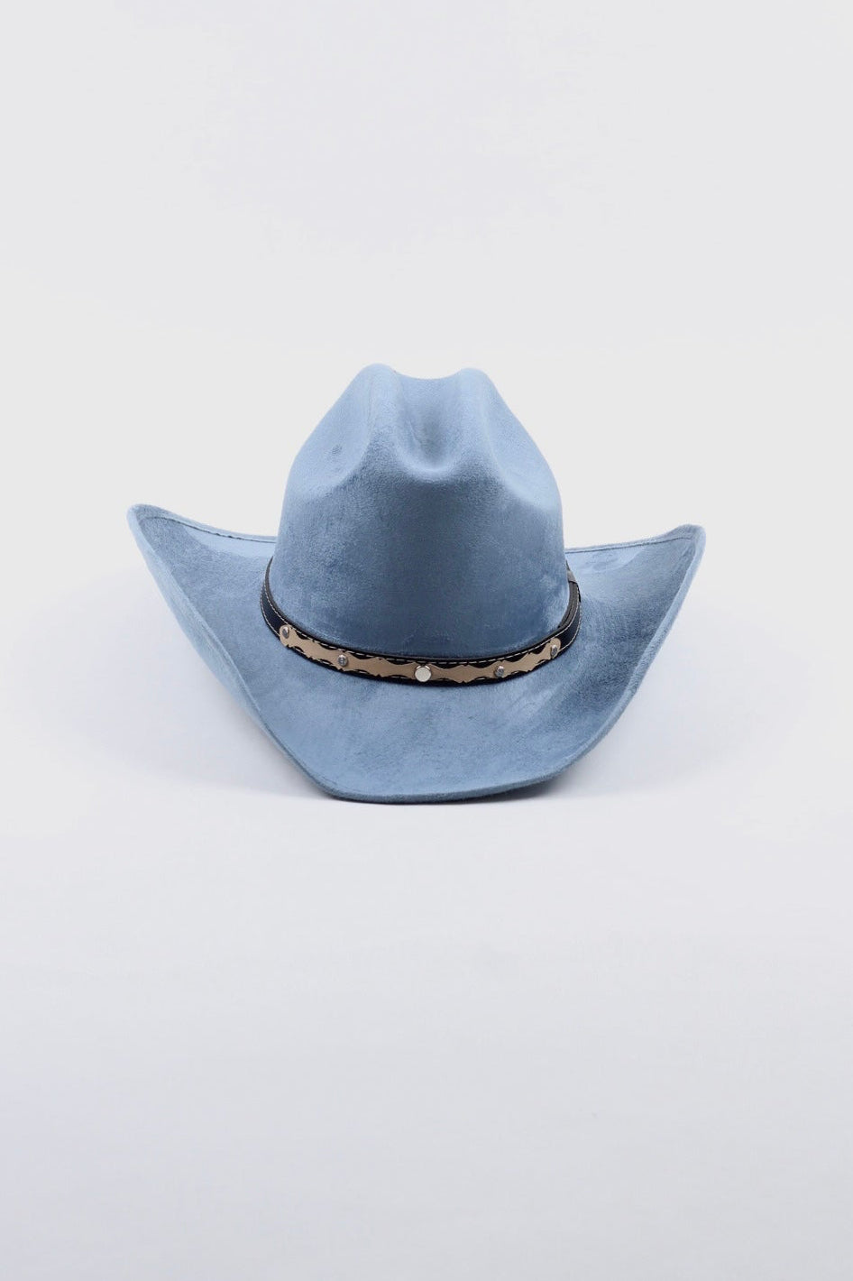 Texana Vegan Suede Cowboy Hat - Steel Blue