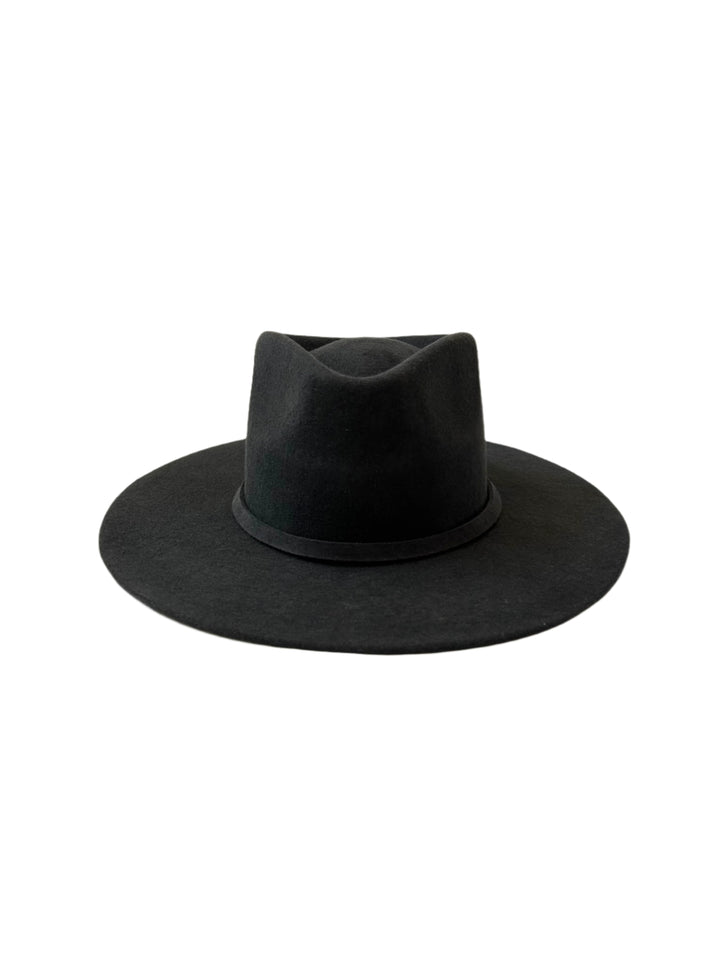 Emery Merino Wool Teardrop Rancher Hat - Charcoal Grey