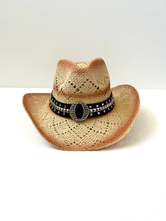 Ellie Cowboy Straw Hat - Black Band