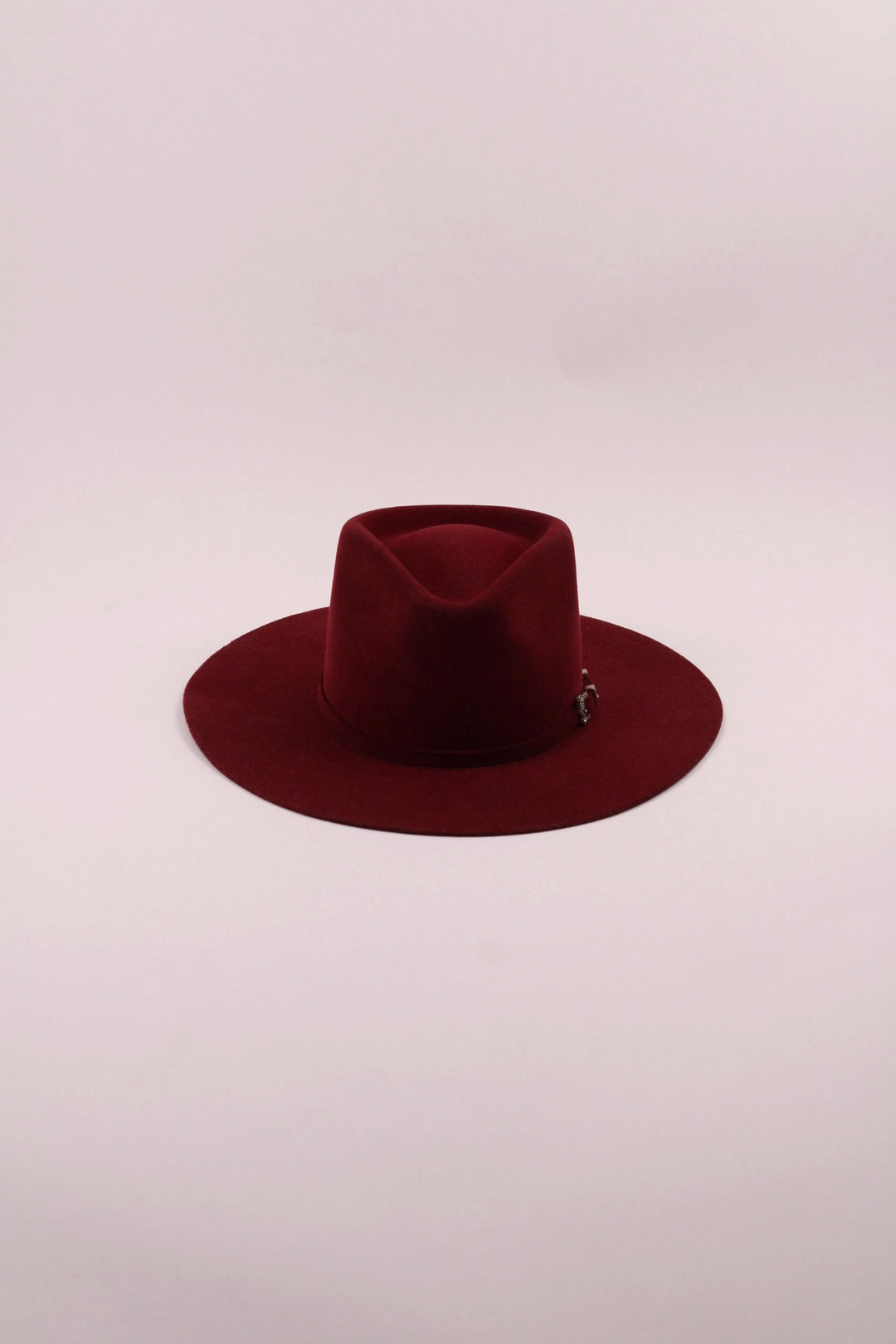 Emery Merino Wool Teardrop Rancher Hat - Wine Burgundy