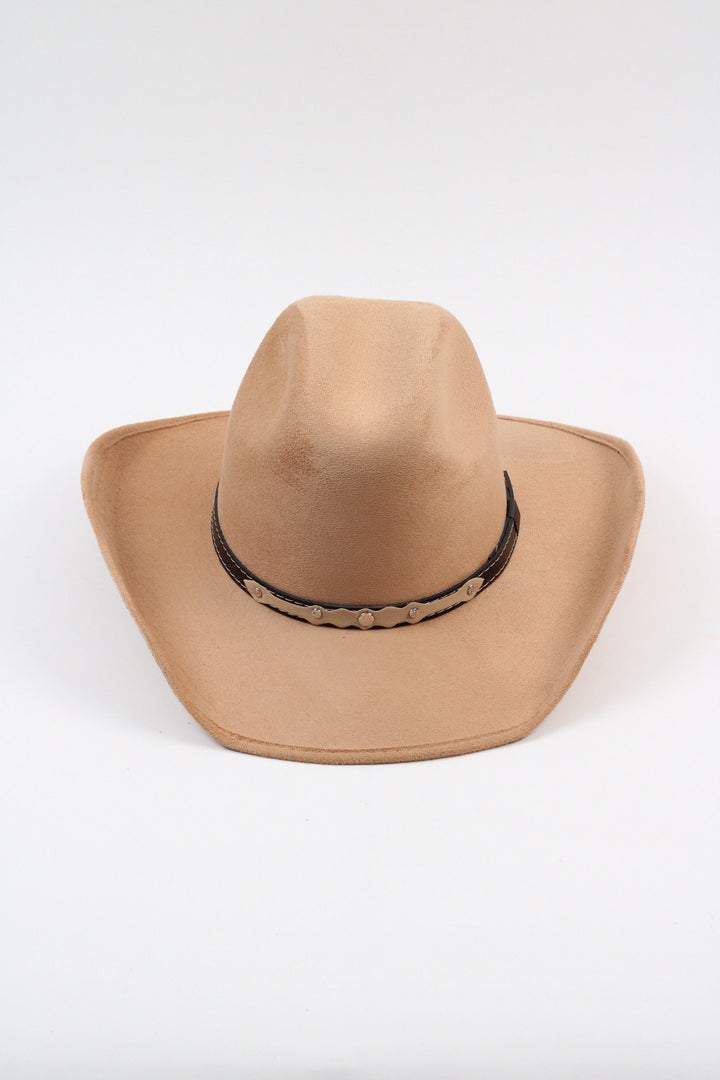 Austin Vegan Suede Cowboy Hat- Cappuccino