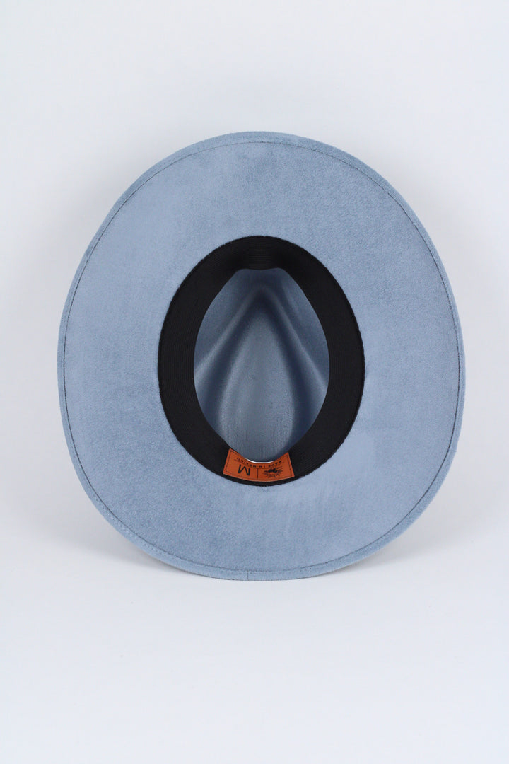 Amarillo Vegan Suede Cowboy Rancher Hat- Steel Blue