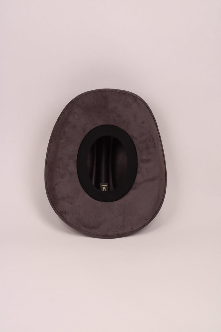 Texana Vegan Suede Cowboy Hat - Charcoal