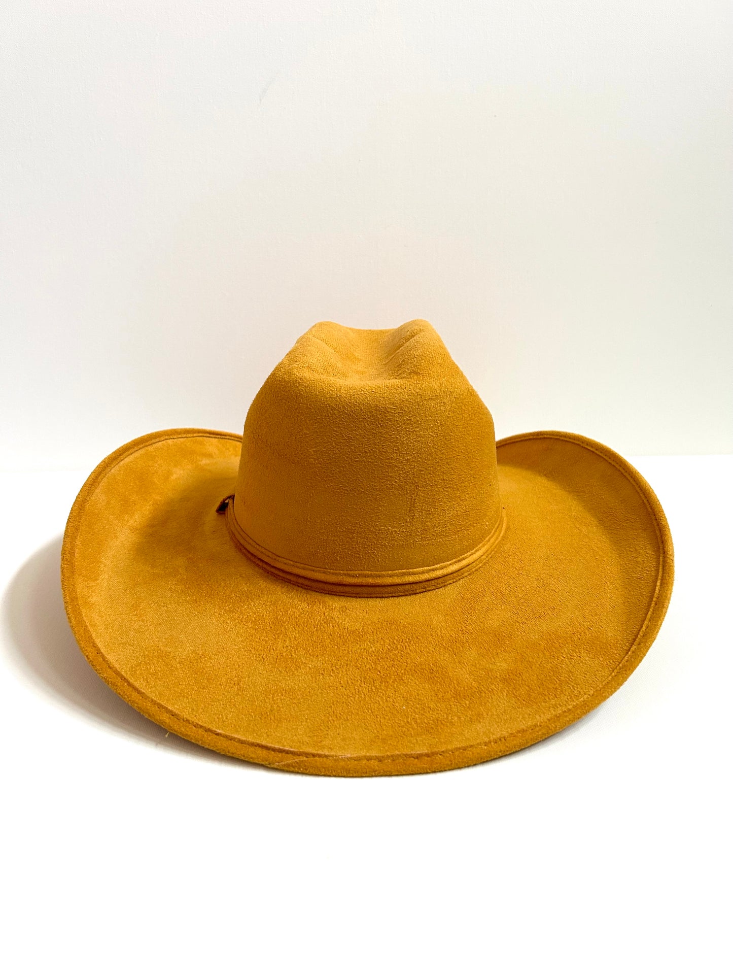 Imperfect Vegan Suede Hat - Austin - Mustard 1