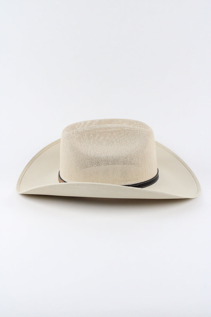 Luckenbach Cattlemen Mesh Top Structured Cowboy Hat - Ivory