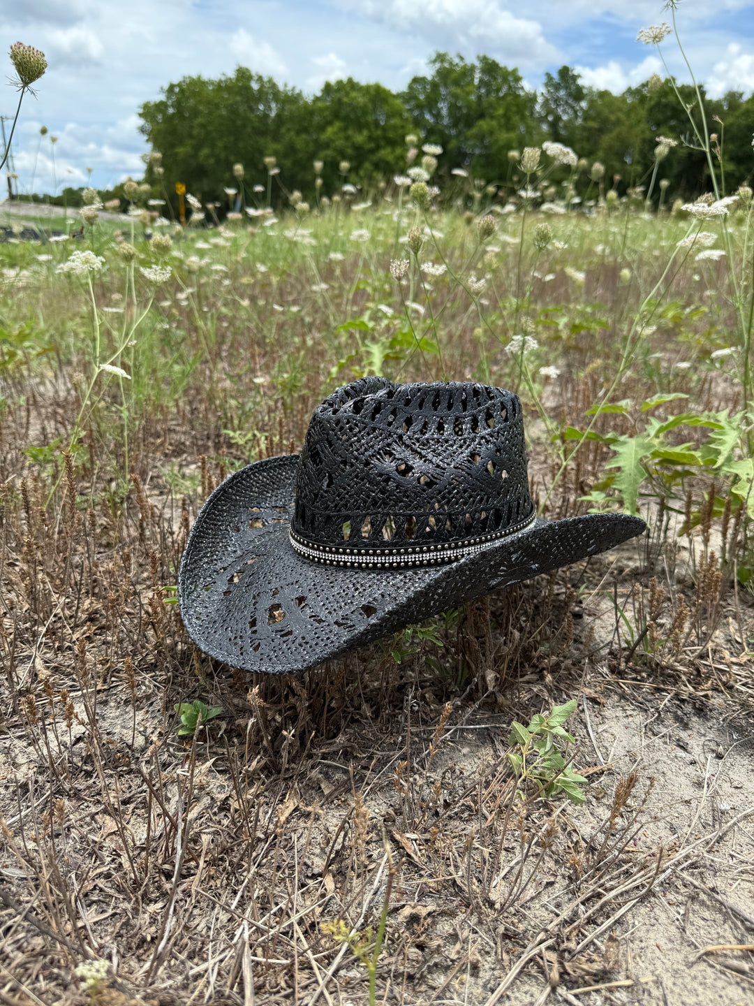 Bayside Rancher Raffia Hat - Black