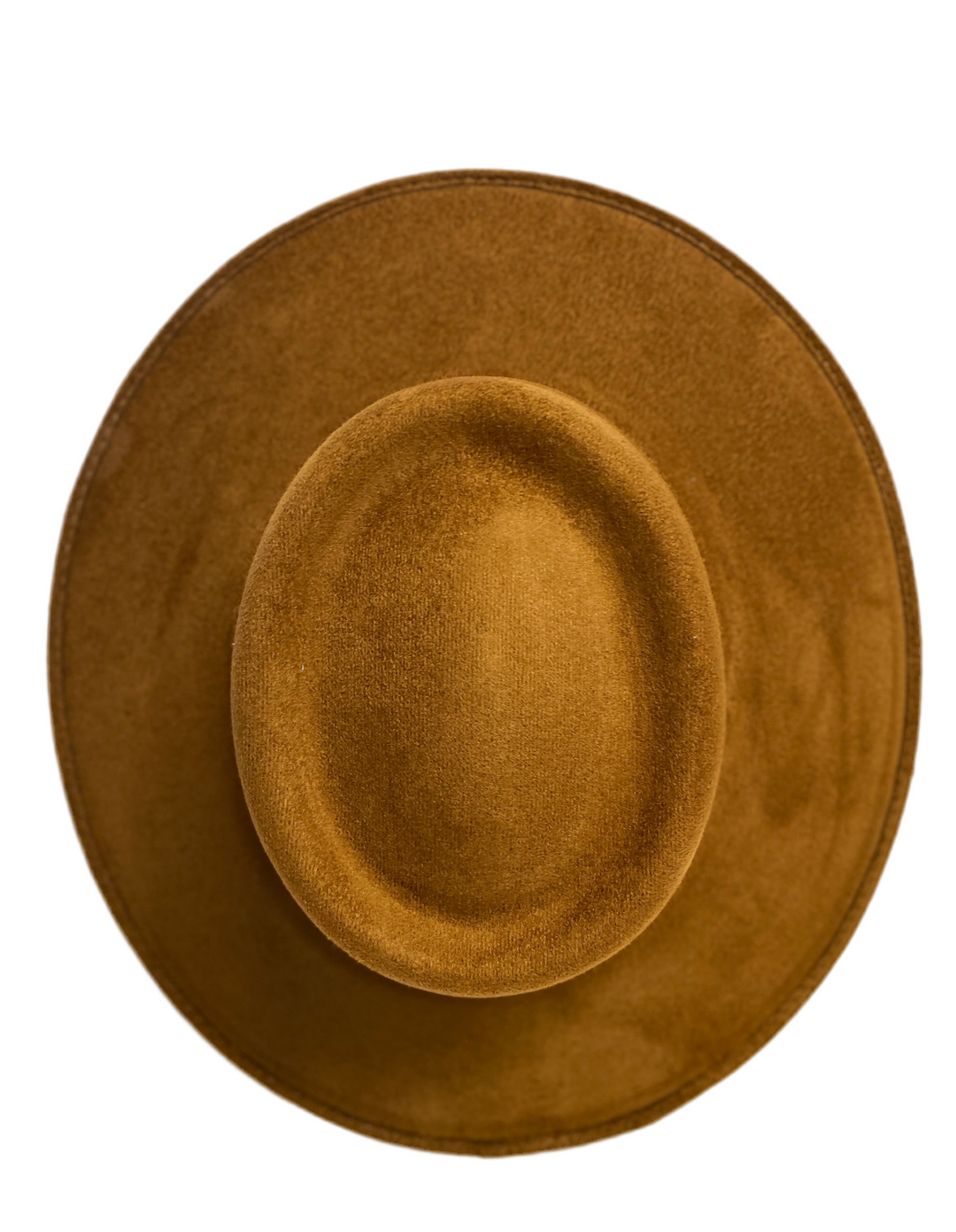 Vegan Suede Gambler Hat- Caramel