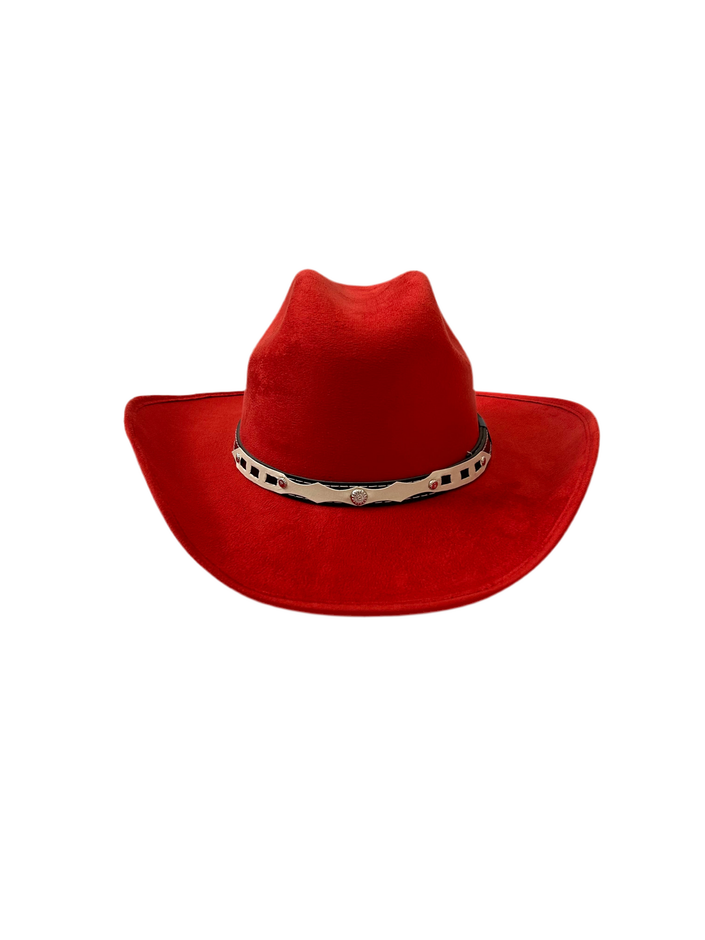 Kids Vegan Suede Austin Hat - Lipstick Red