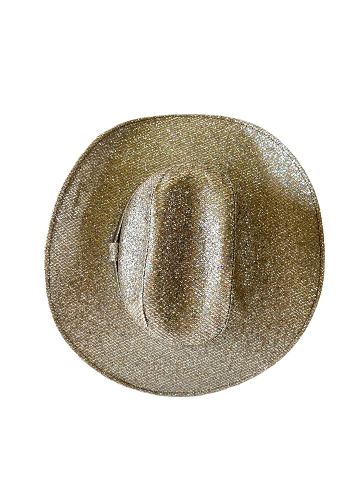 Western Glitter Hat - Champagne