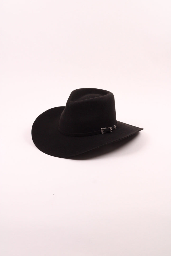 Lainey Merino Wool Western Hat - Black