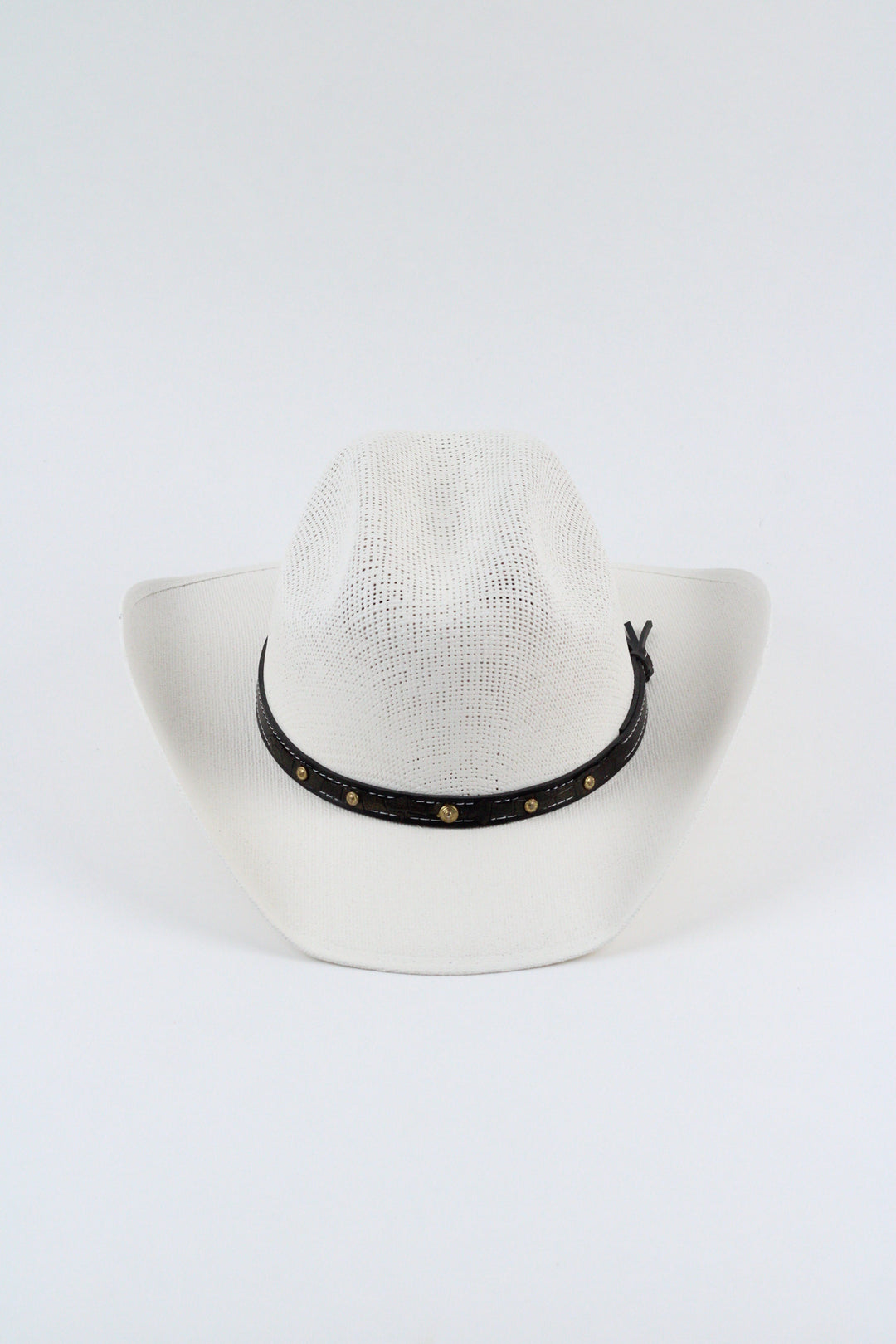 Kids Bullrider Mesh Top Structured Cowboy Hat - Ivory