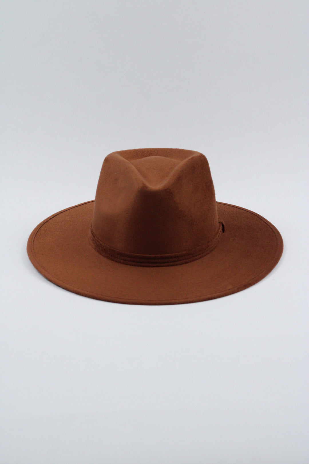 Vegan Suede Rancher Hat - Caramel