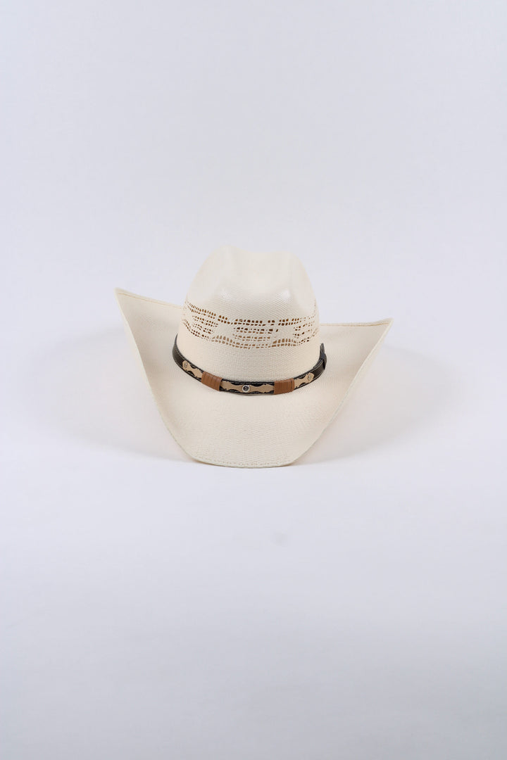 Odessa Bull Rider Straw Cowboy Hat - Ivory