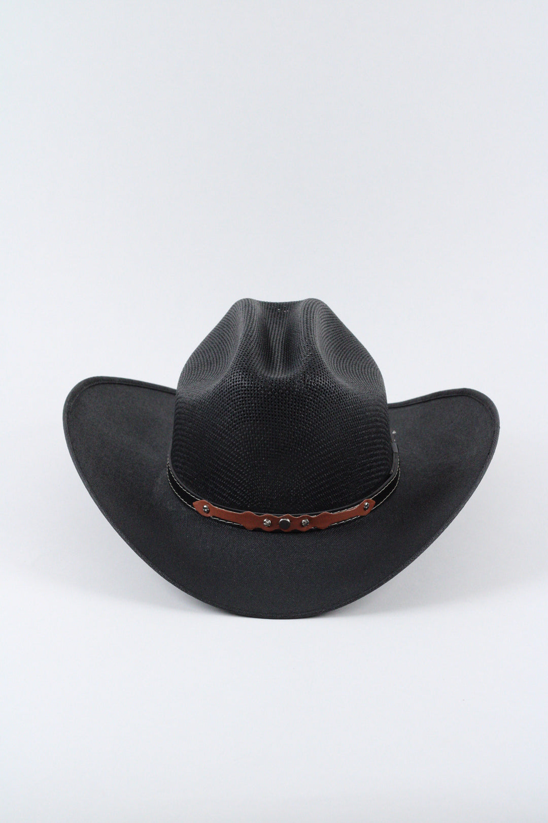 Luckenbach Cattlemen Mesh Top Structured Cowboy Hat - Black