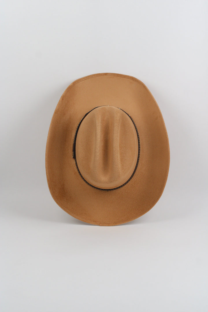 Texana Vegan Suede Cowboy Hat - Cappuccino
