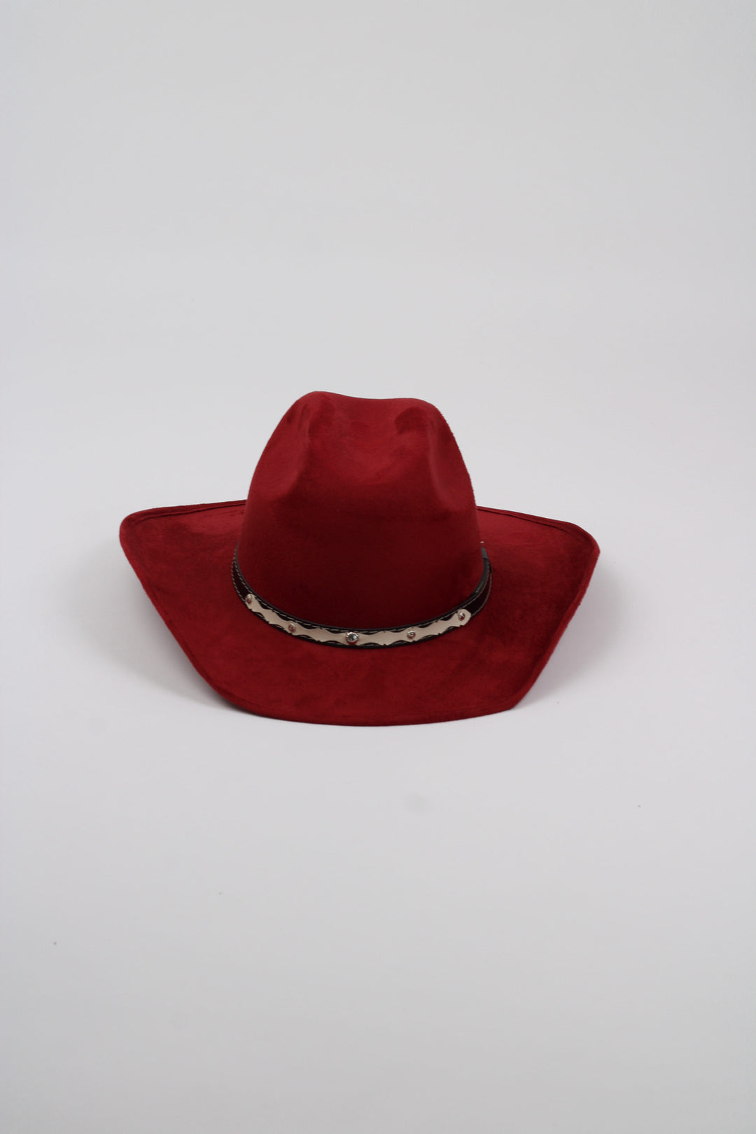 Austin Vegan Suede Cowboy Hat- Burgundy