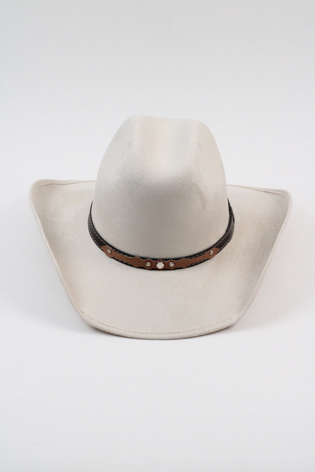 Austin Vegan Suede Cowboy Hat- Ivory