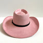 Imperfect Vegan Suede Hat - Santa Fe - Blush Pink