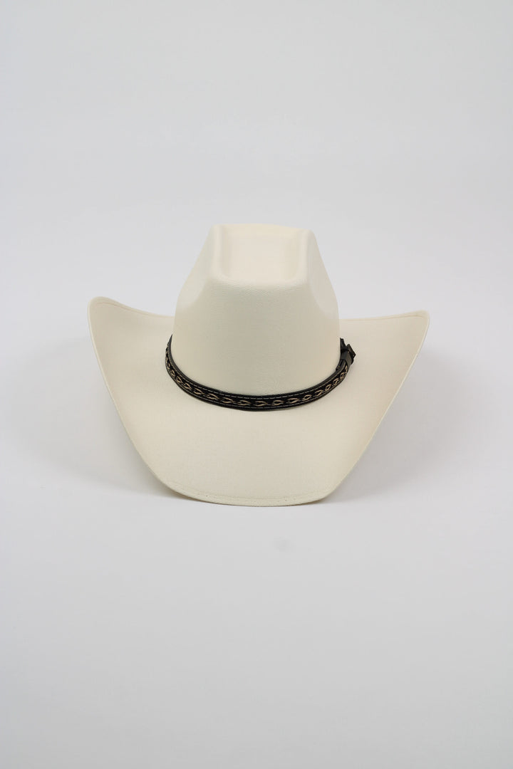 El Paso Brick Top Structured Cowboy Hat - Ivory