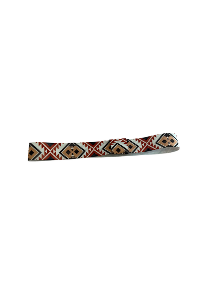 Boho Stretch Hat Band - Diamond Aztec red