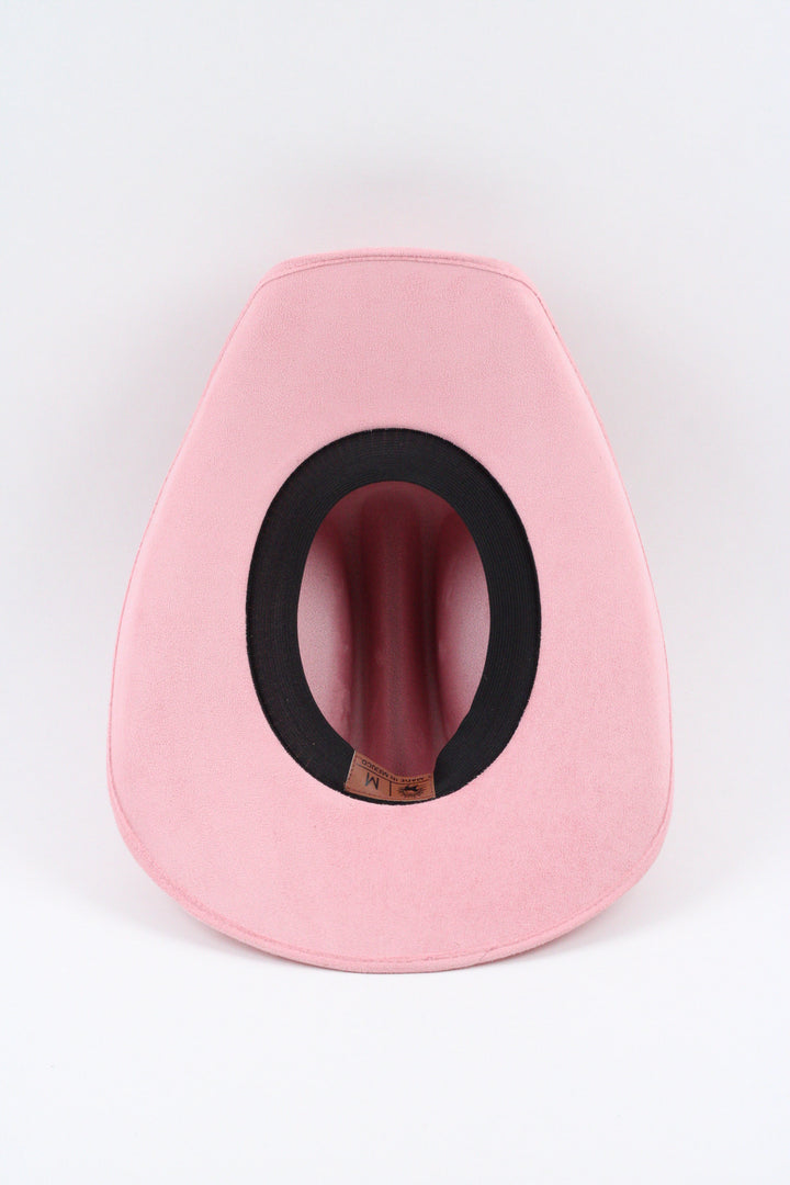Texana Vegan Suede Cowboy Hat Classic - Blush Pink