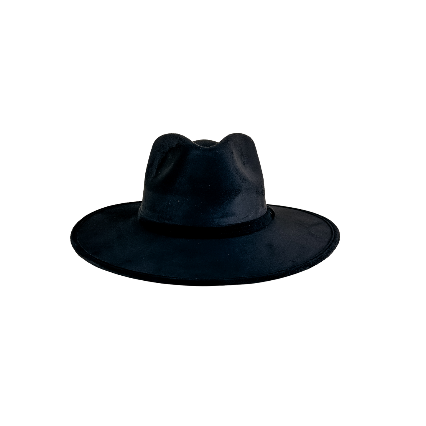 Vegan Suede Rancher Hat - Black