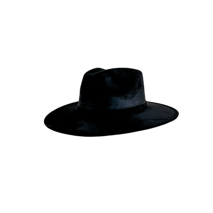 Vegan Suede Rancher Hat - Black