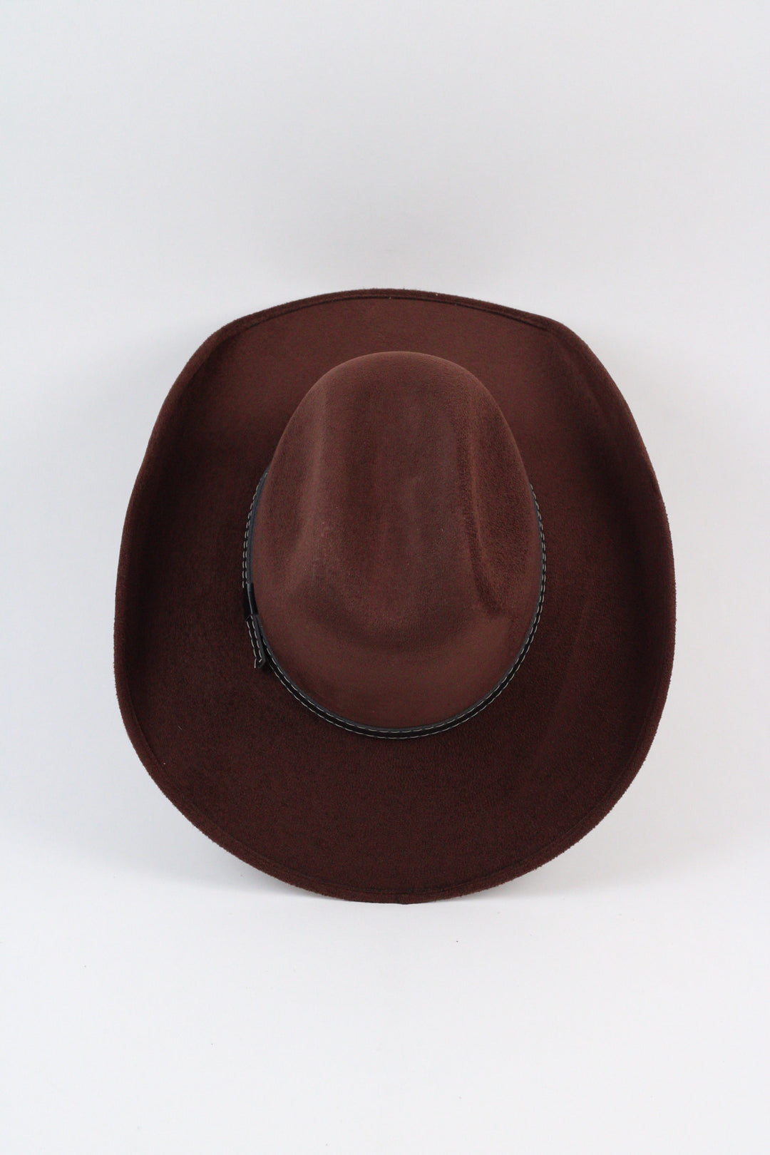 Austin Vegan Suede Cowboy Hat- Chocolate Brown