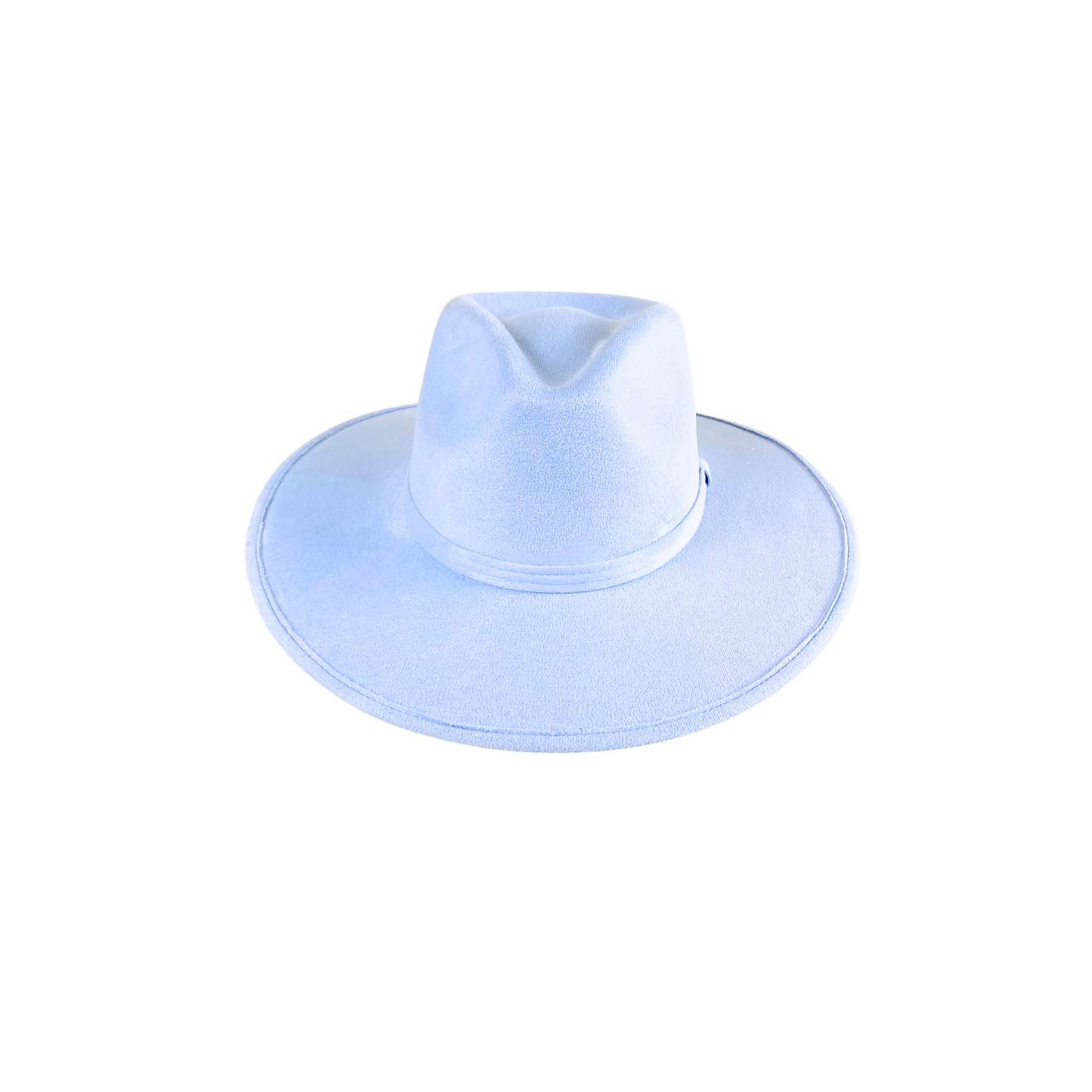 Vegan Suede Rancher Hat - Sky Blue