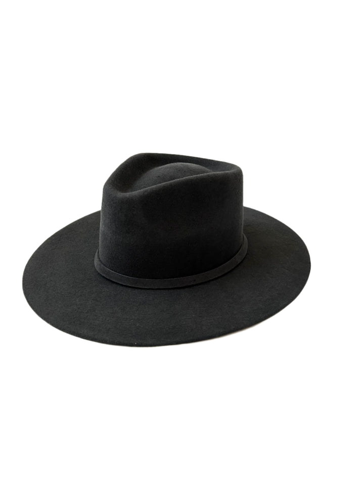 Emery Merino Wool Teardrop Rancher Hat - Charcoal Grey