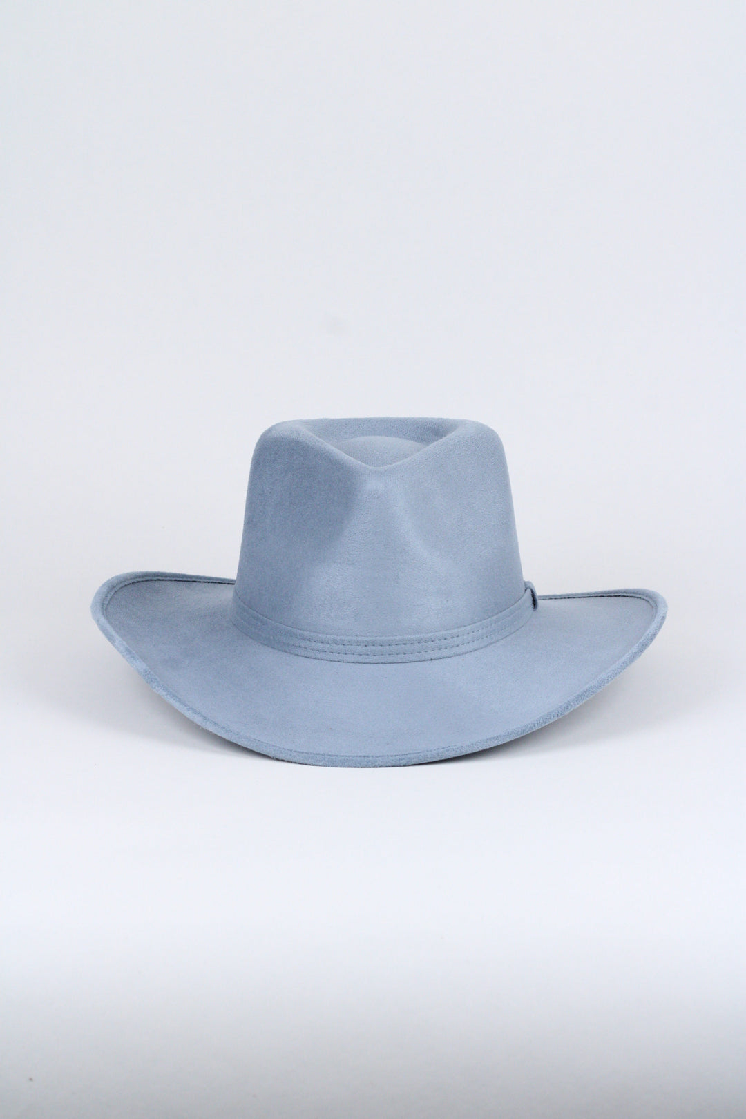 Amarillo Vegan Suede Cowboy Rancher Hat- Steel Blue