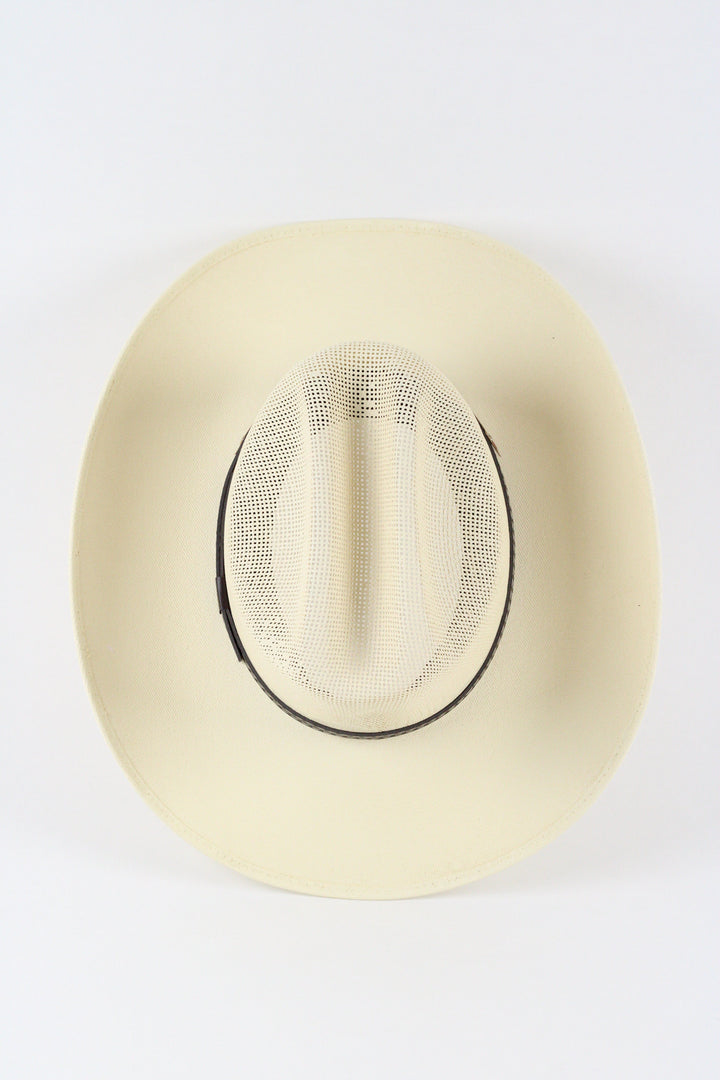 Luckenbach Cattlemen Mesh Top Structured Cowboy Hat - Natural
