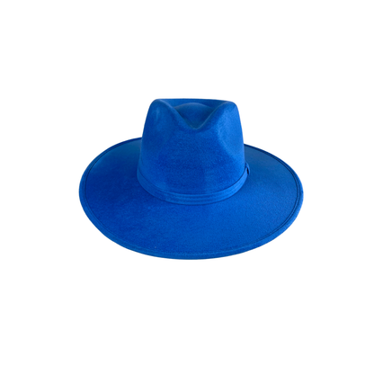 Vegan Suede Rancher Hat - Royal Blue