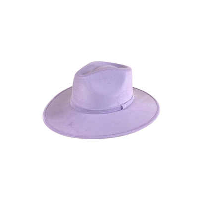 Vegan Suede Rancher Hat - Lavender