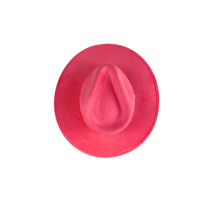 Vegan Suede Rancher Hat - Barbie Pink