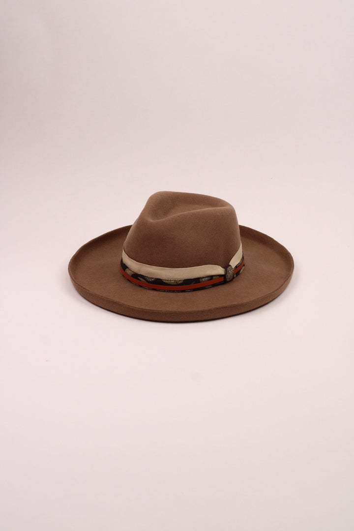 The Gypsy Wool Felt Pencil Brim - Taupe