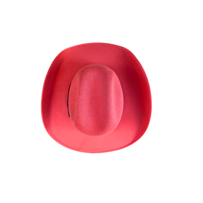 Austin Vegan Suede Cowboy Hat- Barbie Pink