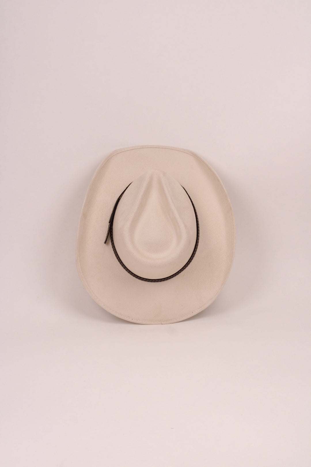 Santa Fe Vegan Suede Cowboy Rancher Hat- Ivory