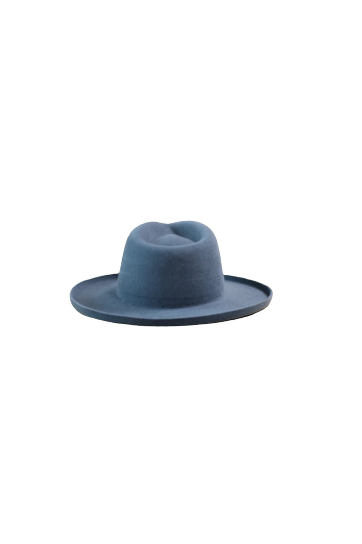 The Tucson Pencil Brim Rancher - Wool Felt - Stone Blue