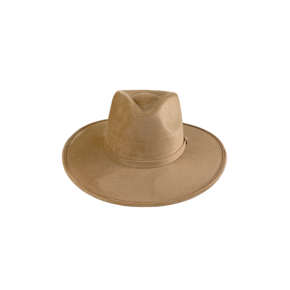 Vegan Suede Rancher Hat - Cappuccino