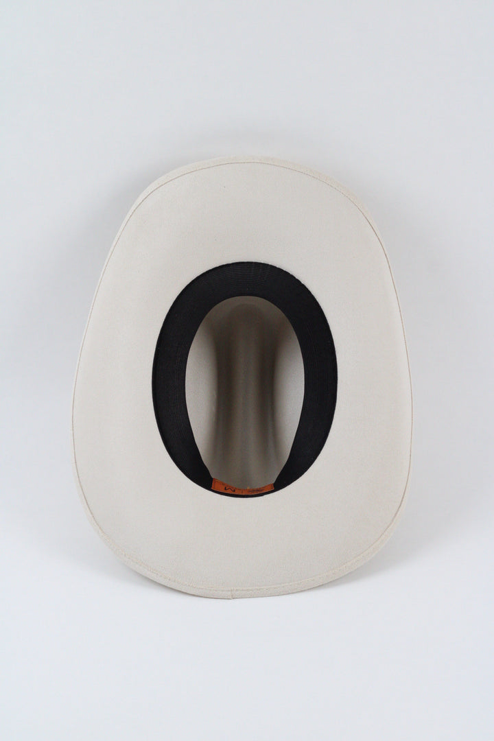Texana Vegan Suede Cowboy Hat - Ivory