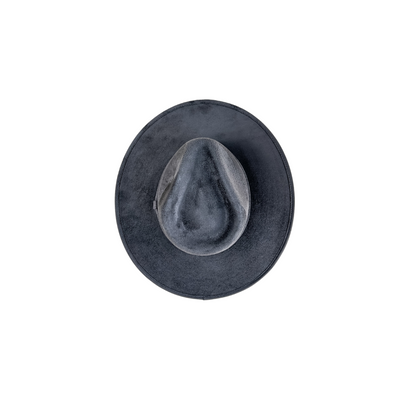 Vegan Suede Rancher Hat - Charcoal Grey