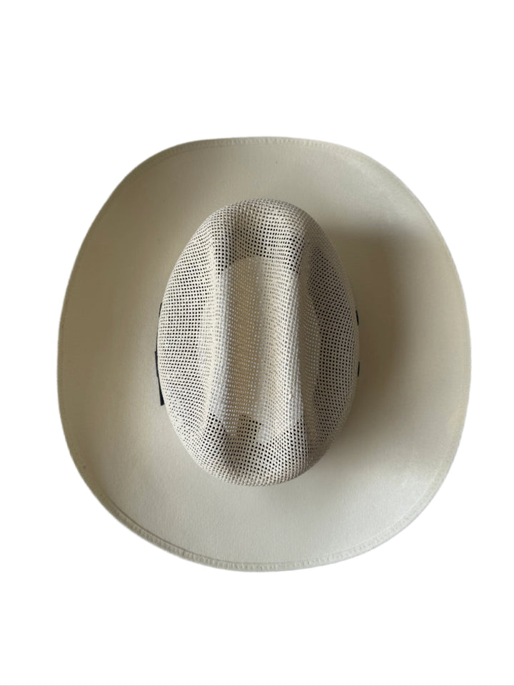 Luckenbach Mesh Top Structured Cowboy Hat - Ivory