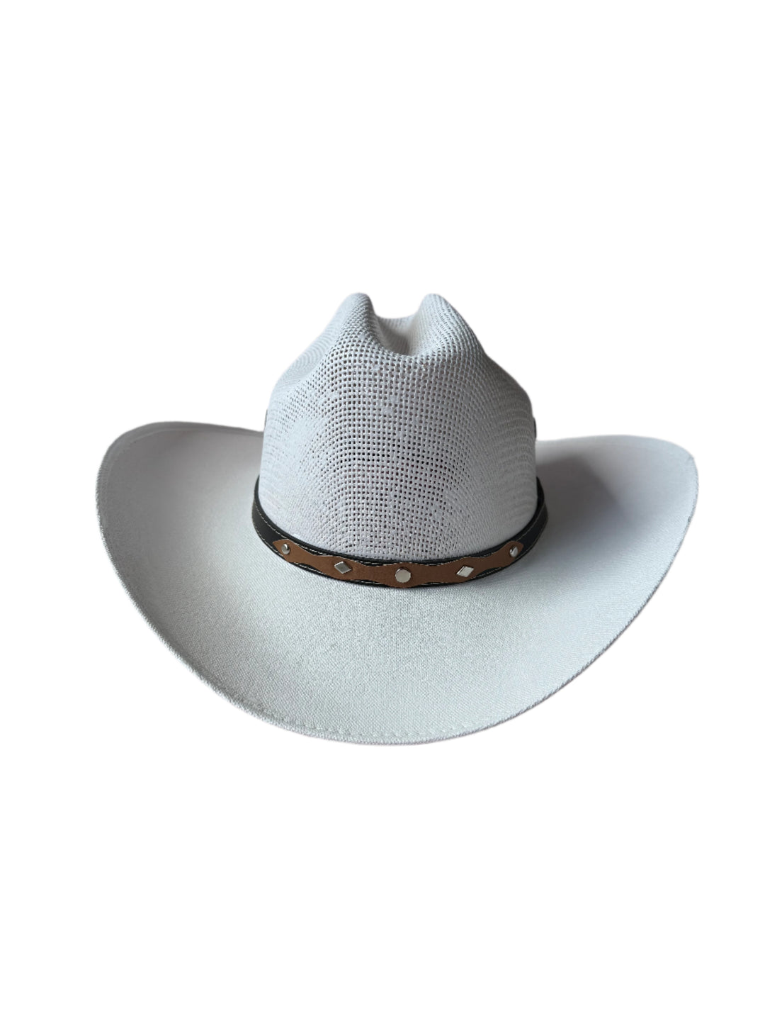 Luckenbach Mesh Top Structured Cowboy Hat - White