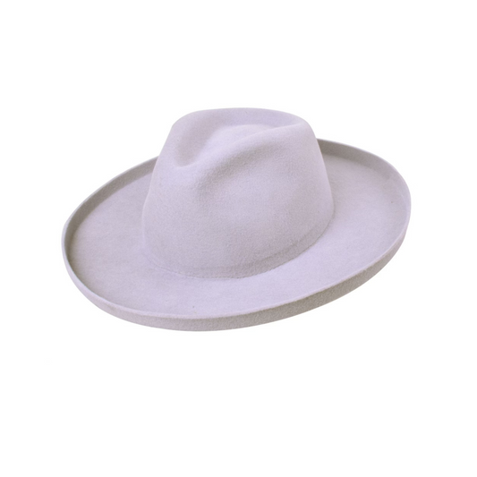 The Harper Pencil Brim Wool Felt Hat - Silver Belly