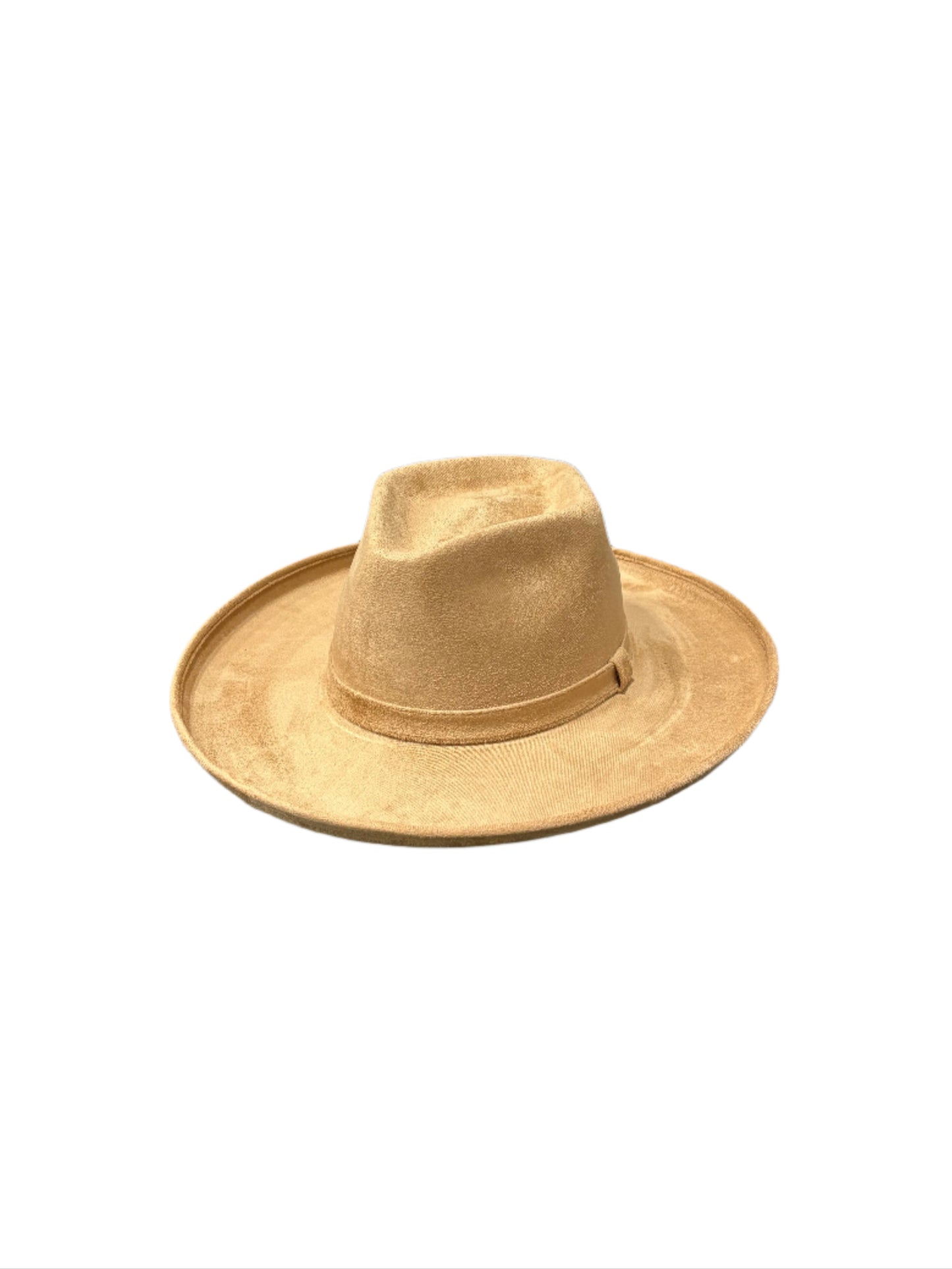 Vegan Suede Diamond Hat - Pencil Brim - Cappuccino